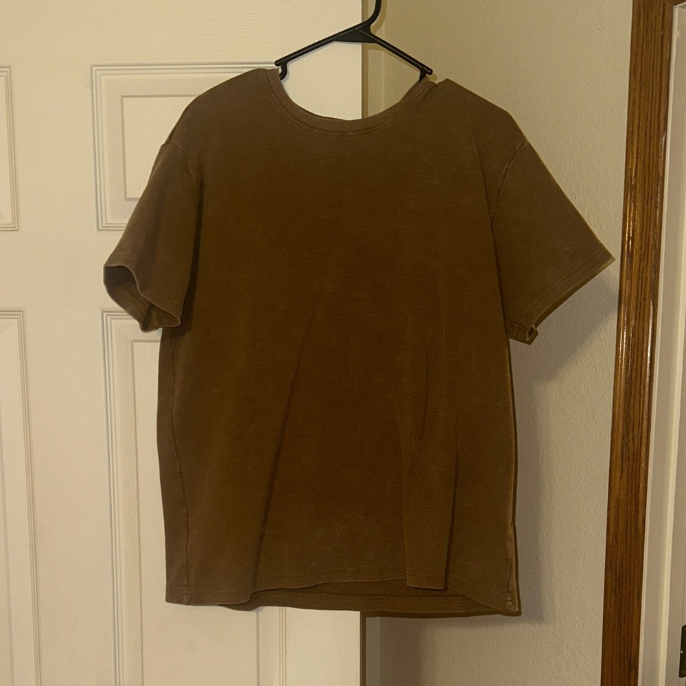 Plain Brown Short Sleeve Tee